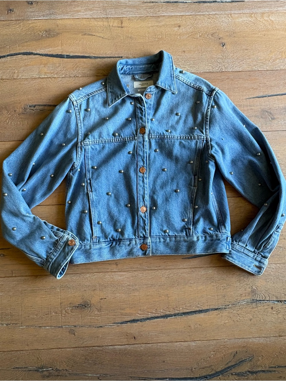 Étoile Isabel Marant Studded Denim Jacket | Designer Blue Jean Jacket